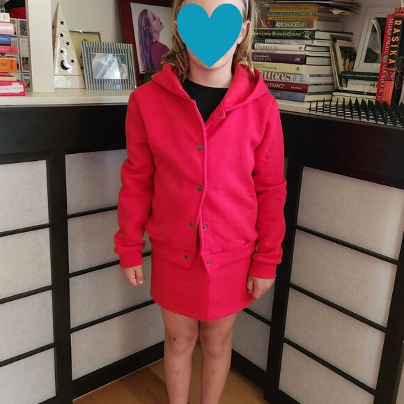 Girls Red Sz 8-10 Matching Set a Jacket and a Mini Skirt Lot Bundle NEW - Picture 1 of 7